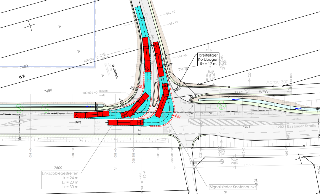 Vollanschluss (L1202) Gewerbegebiet Plieninger Str. Ost